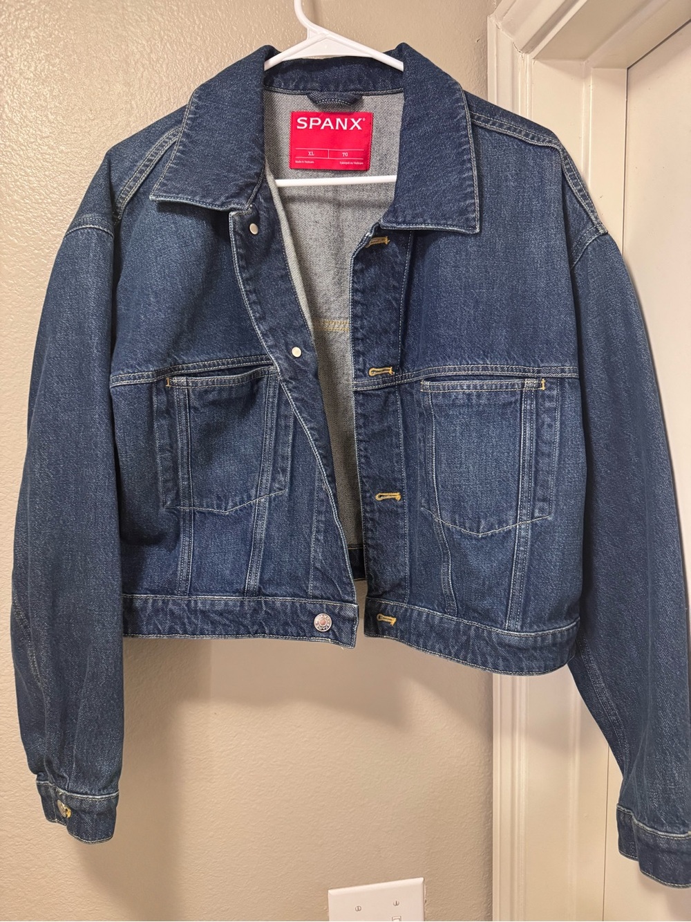 SPANX Indigo Blue Denim Jacket